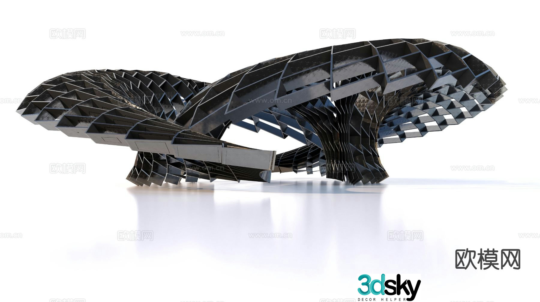 Cyclone special-shaped pavilion gallery 3D model