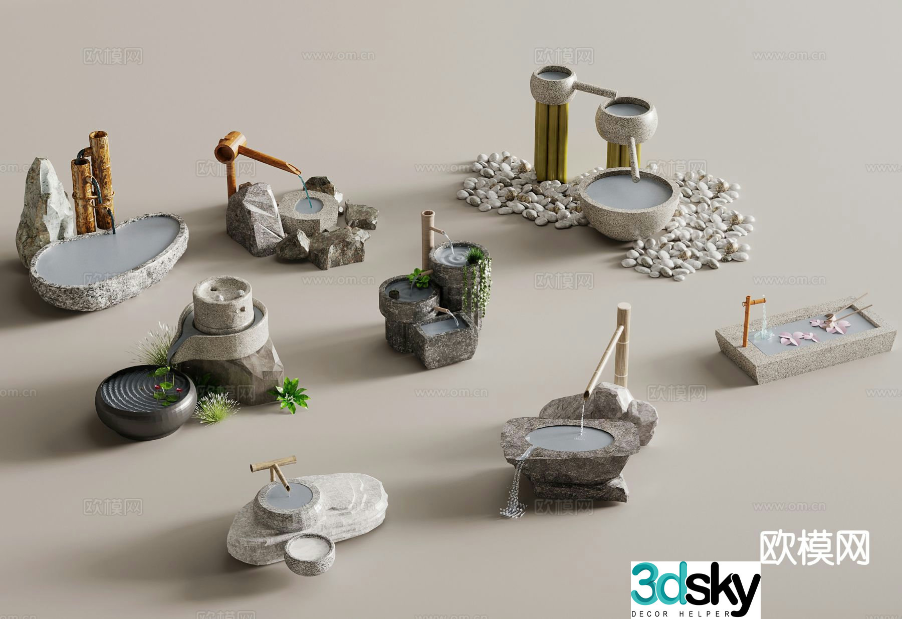 Shinchu style Karesansui small piece 3D model