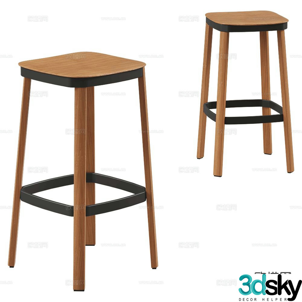 Brunner bar stool bar stool high stool 3d model