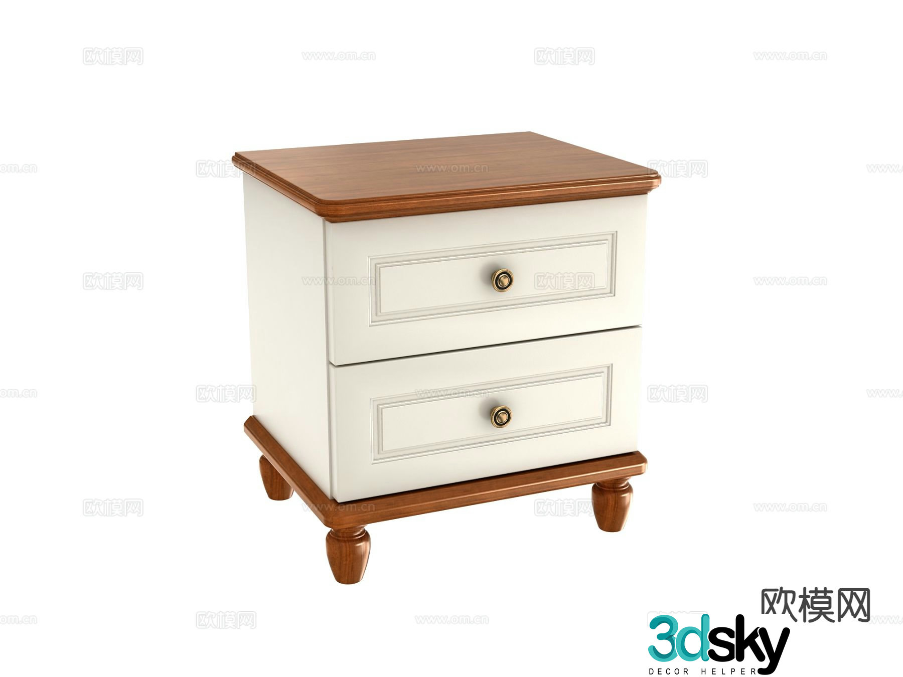 mediterranean bedside table 3d model