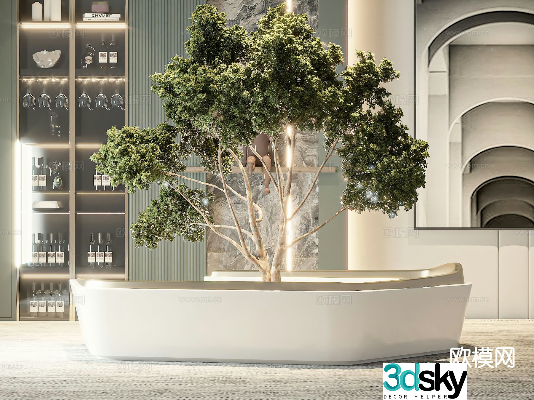 Landscape sketch plant landscaping 3D model