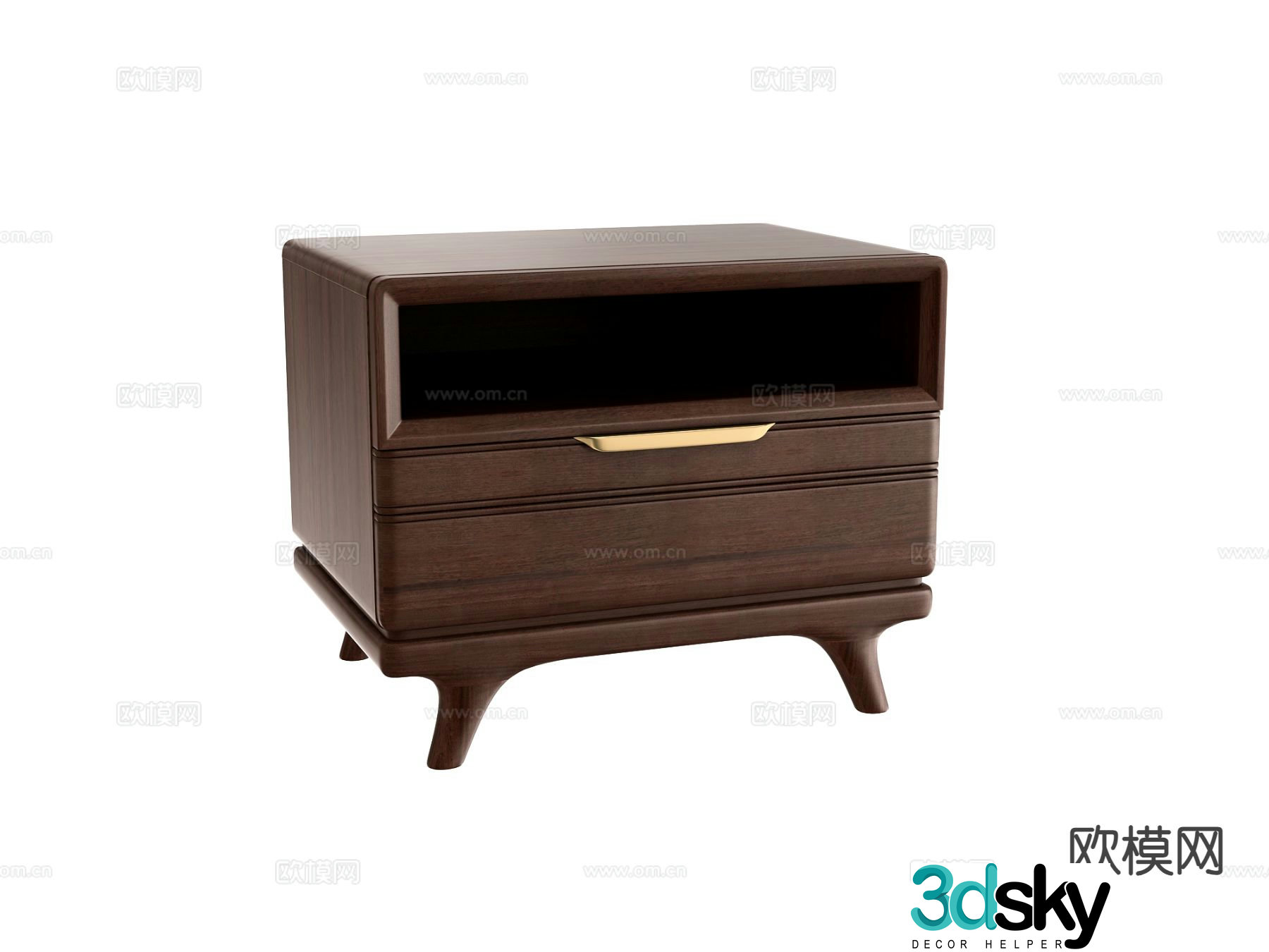 New Chinese style bedside table 3d model