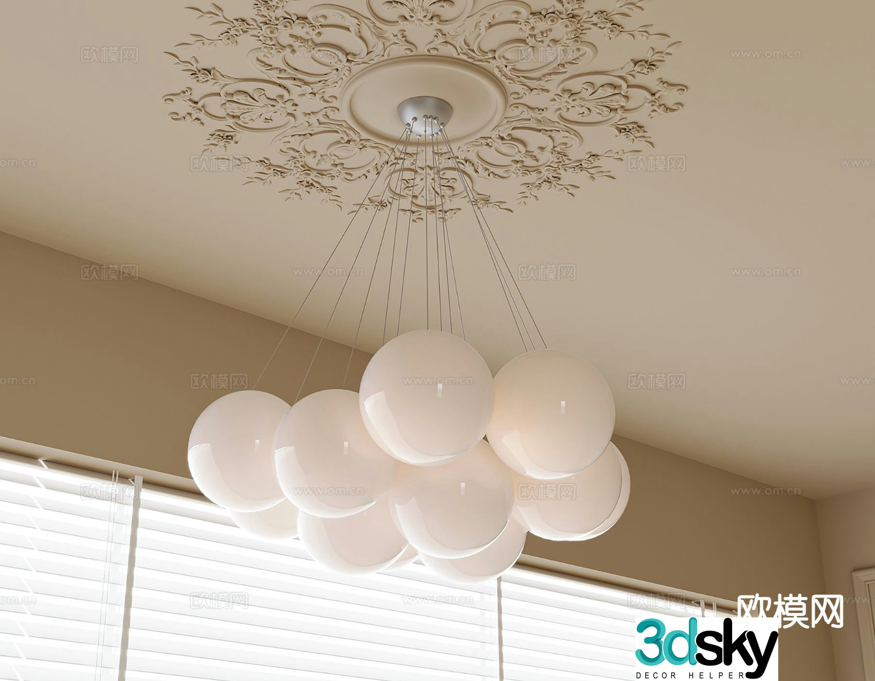 French chandelier hall chandelier 3d model