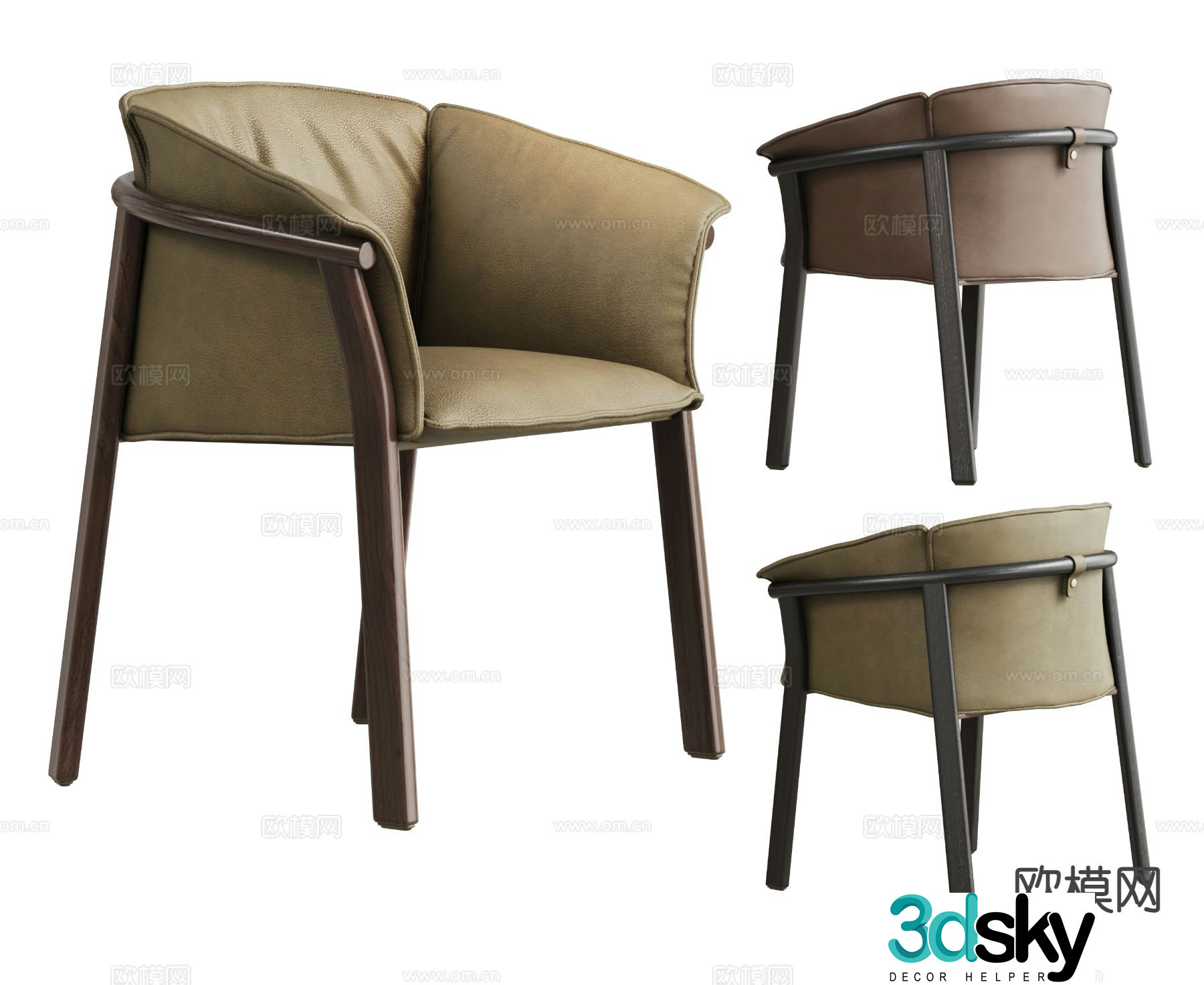 Modern dining chair 3d model