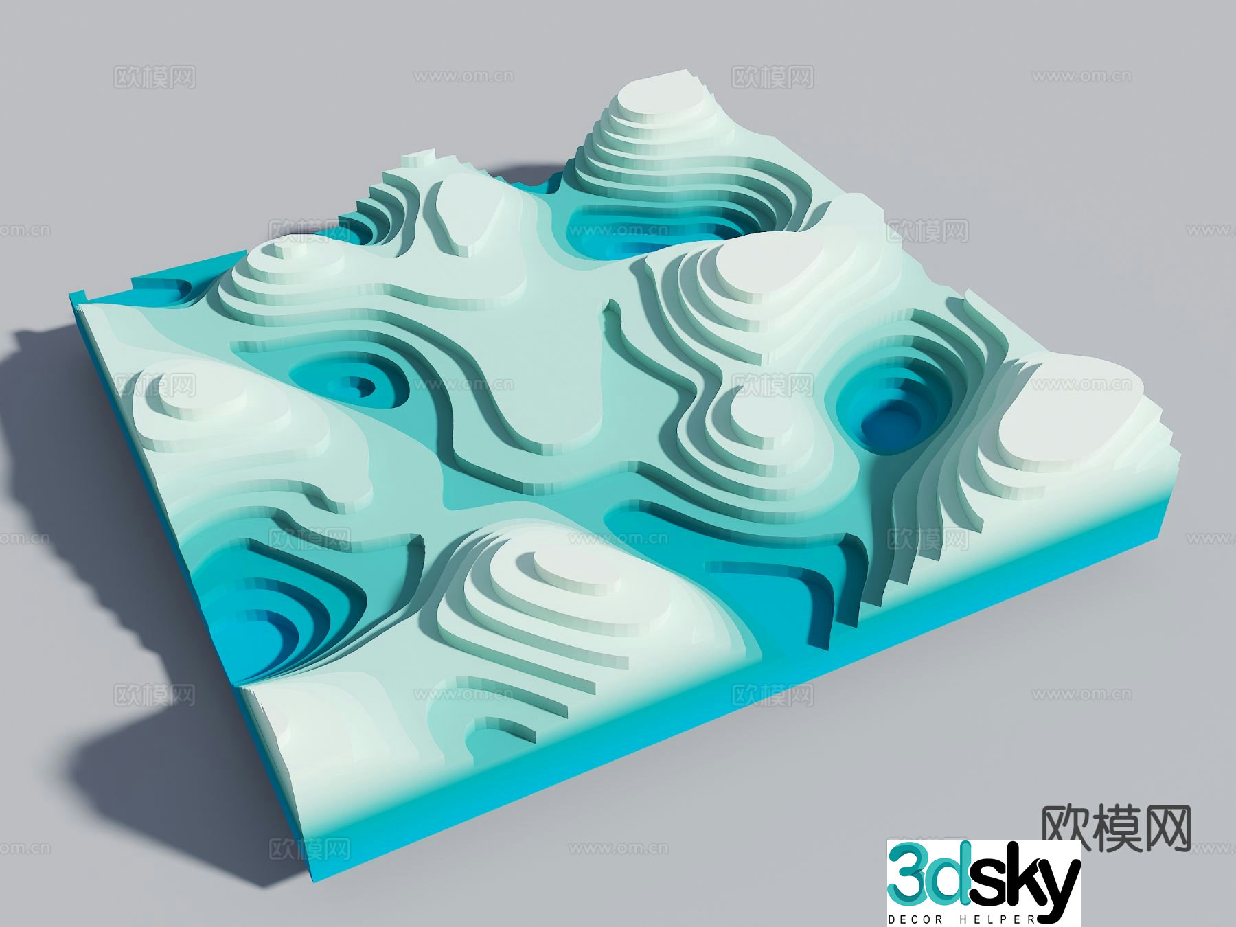Mountains mountains micro-terrain terraces 3d model