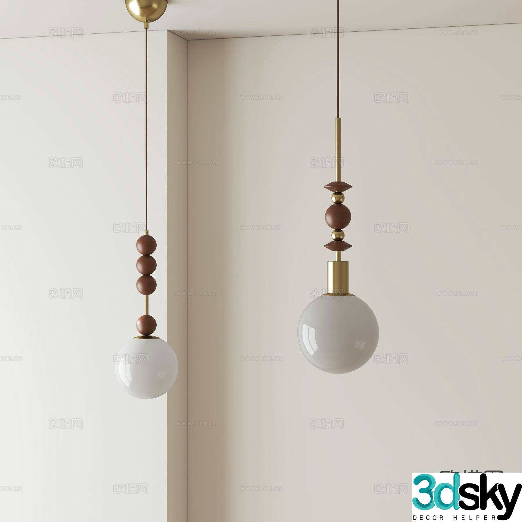 Medieval style chandelier 3d model