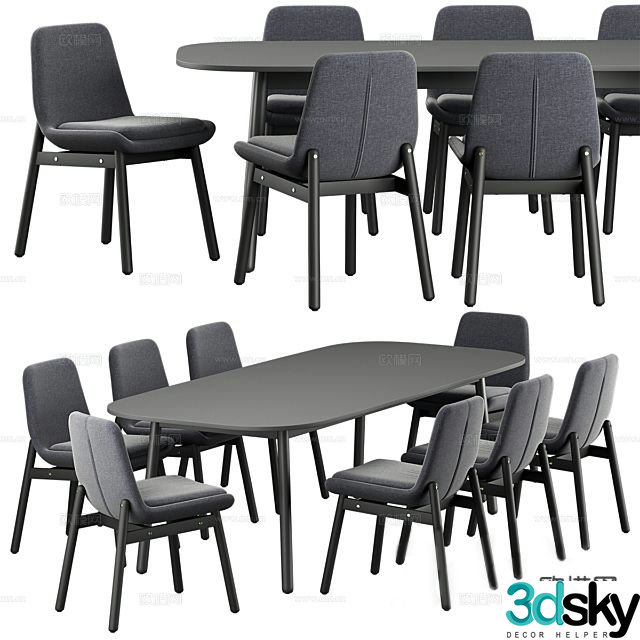Modern conference table 3d model