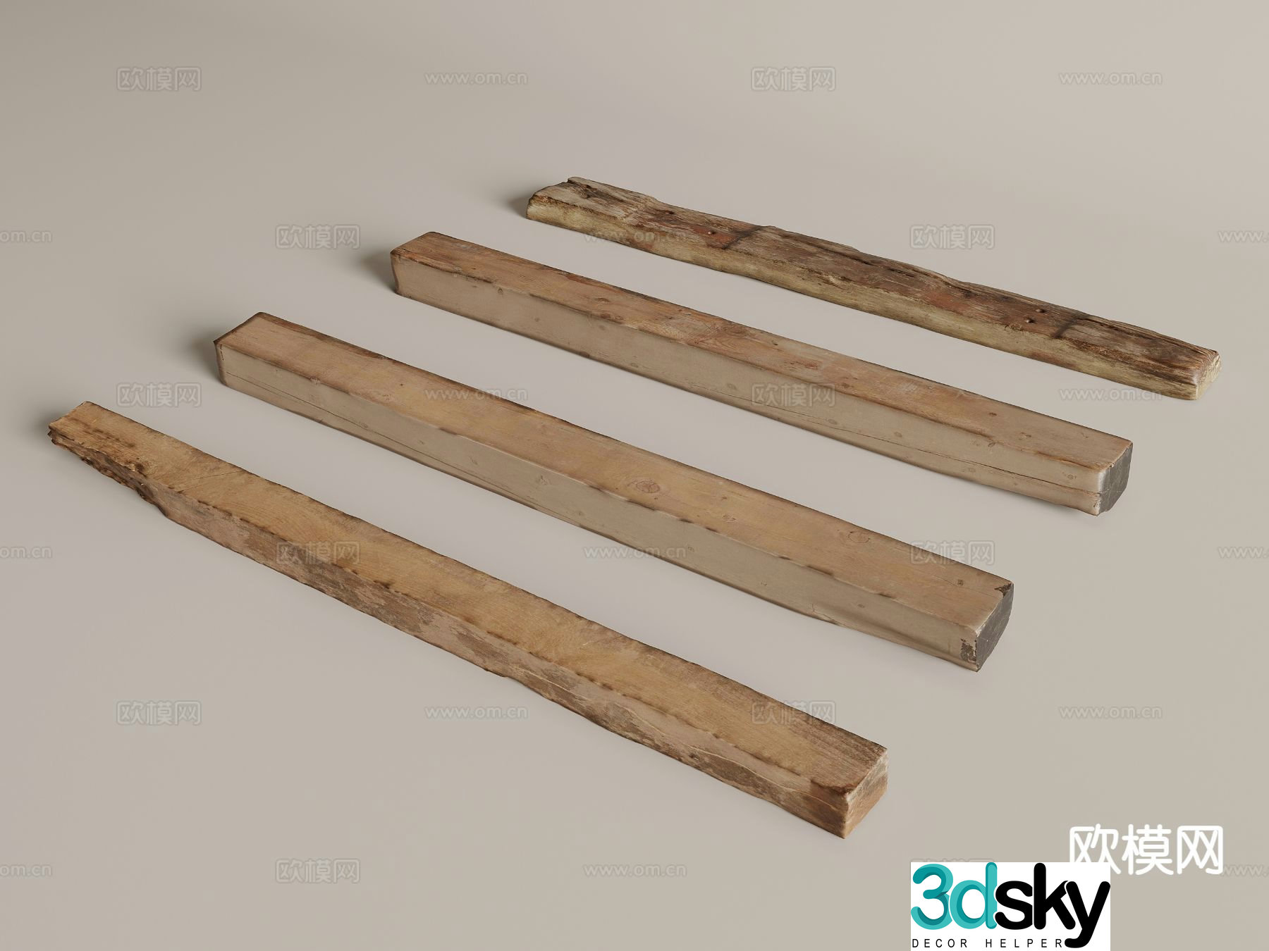 wood stick 3d model