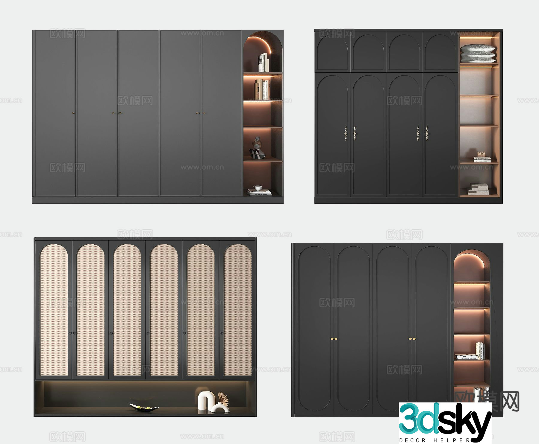 French wardrobe 3d model