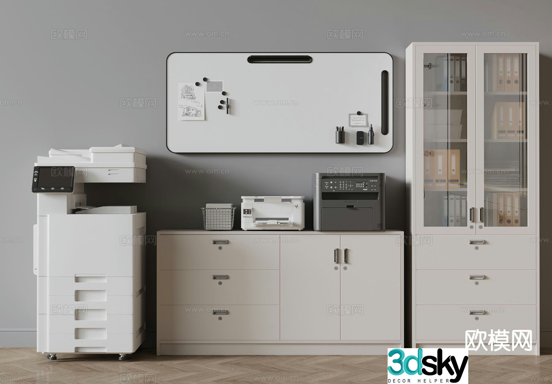Printer file cabinet file cabinet 3d model