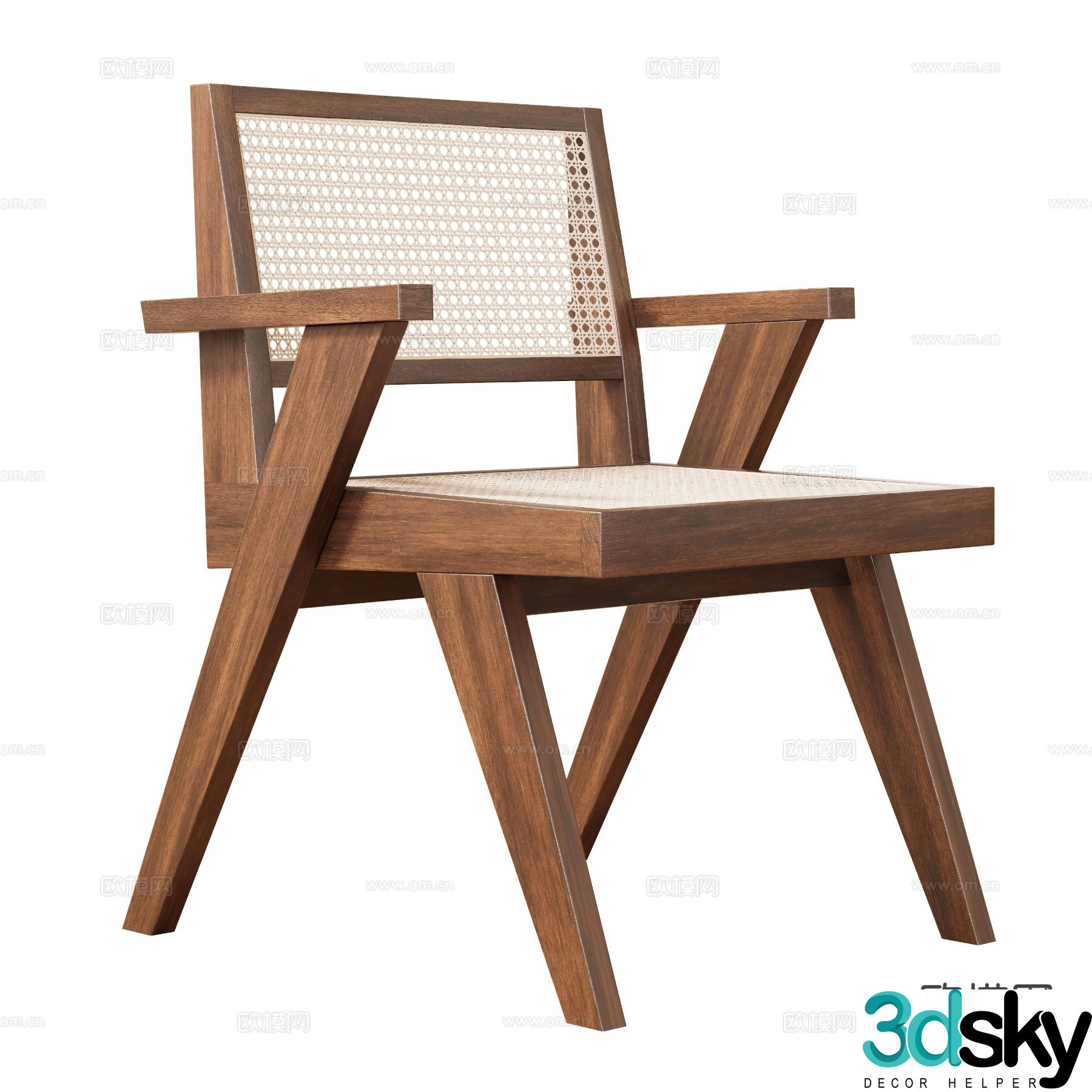 Wabi-sabi chair dining chair 3d model