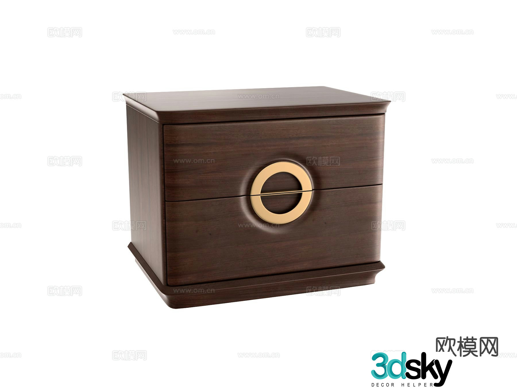 New Chinese style bedside table 3d model