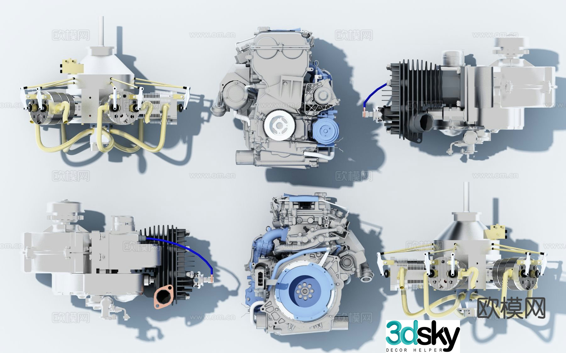 Industrial Equipment Engine 3D Model