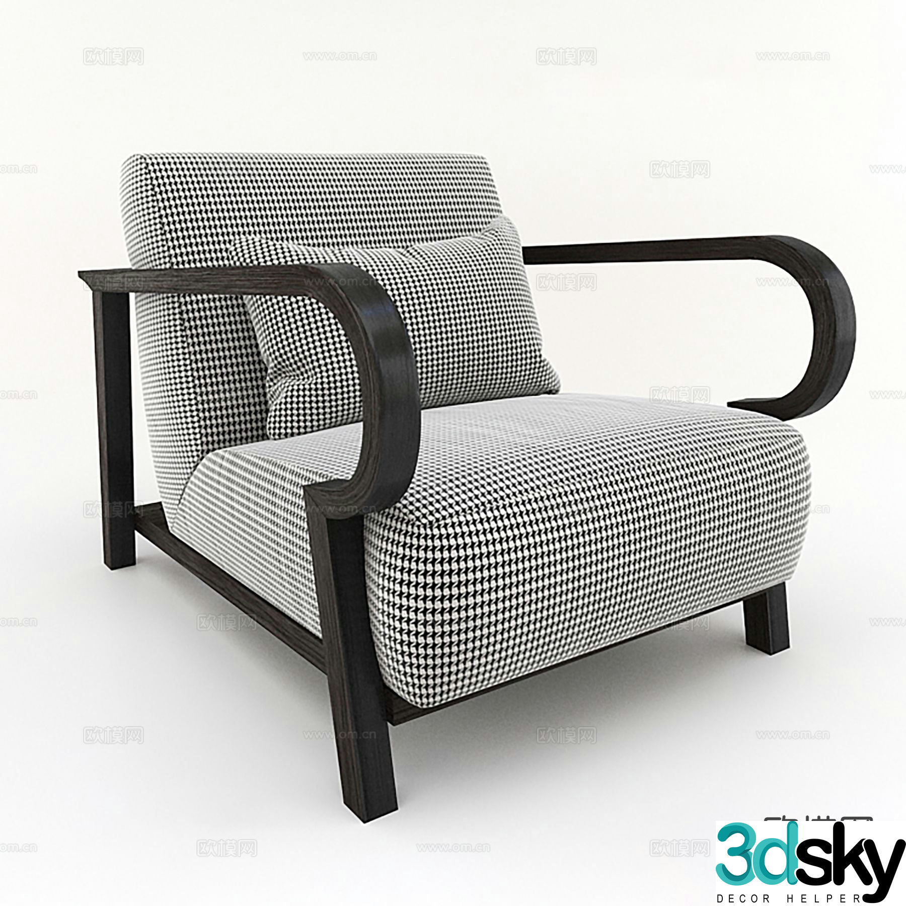 Modern sofa chair leisure chair 3d model
