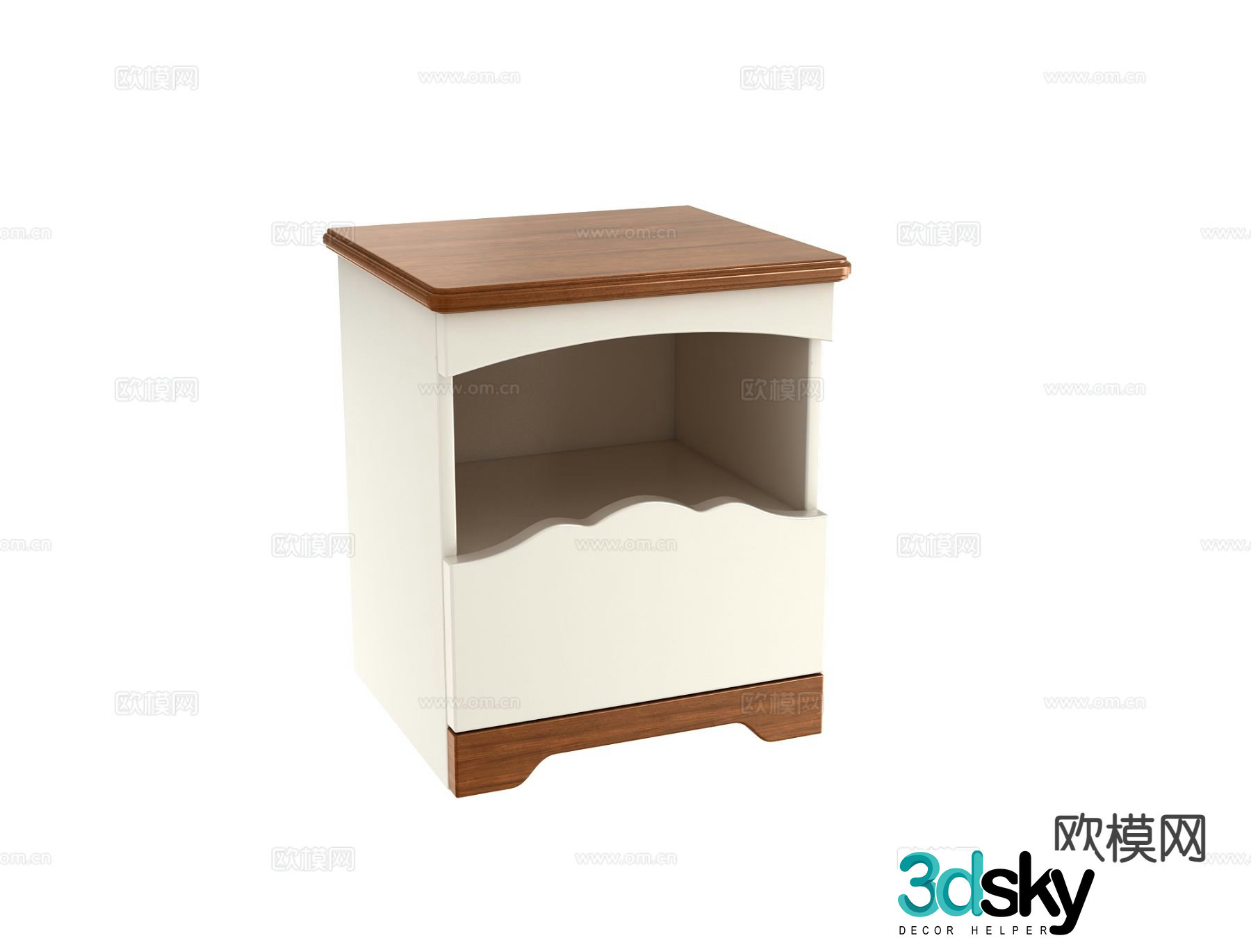 mediterranean bedside table 3d model
