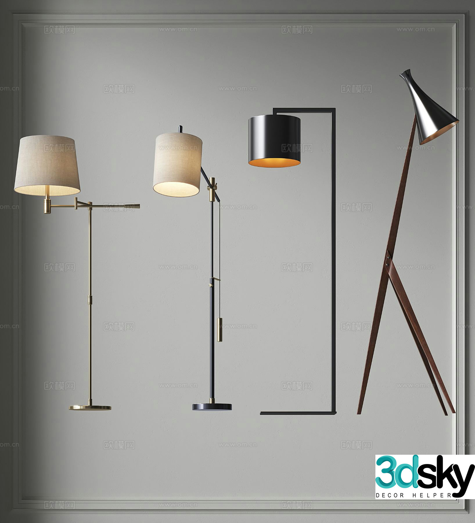 Floor lamp art lamp 3d model