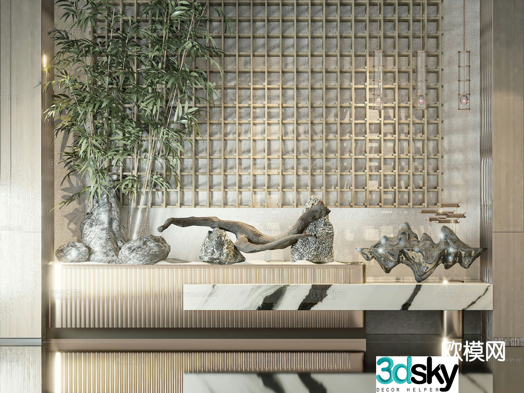 Landscape sketch indoor landscaping 3d model