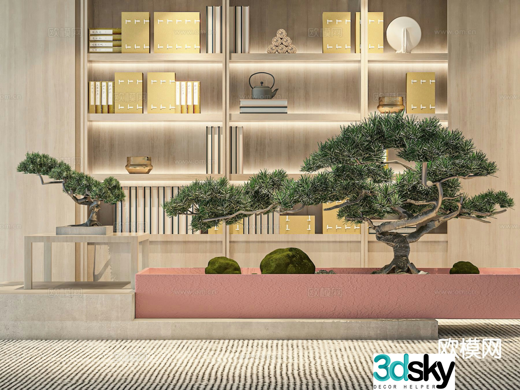 Landscape sketch pine tree landscaping 3D model