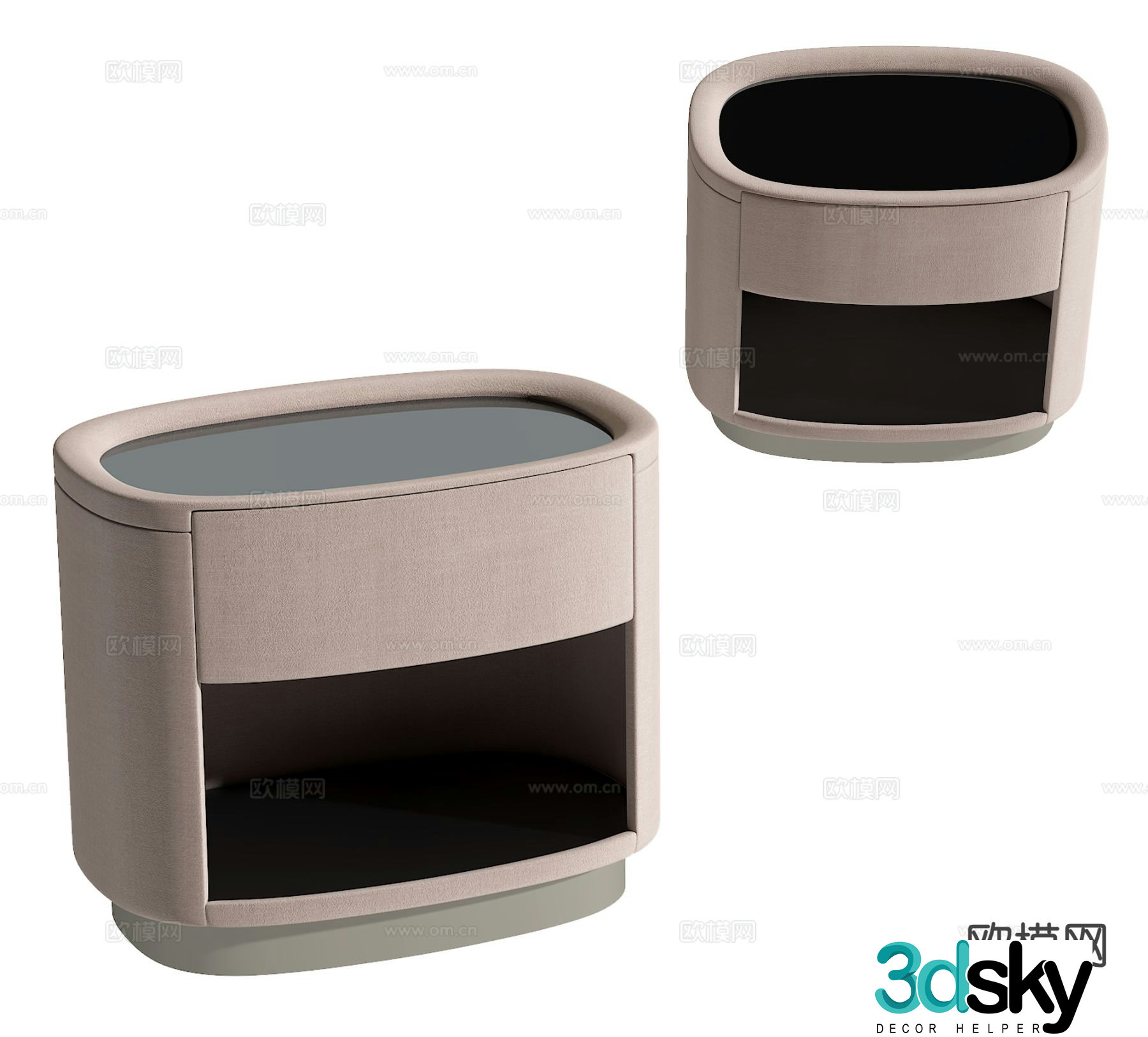 Modern bedside table 3d model