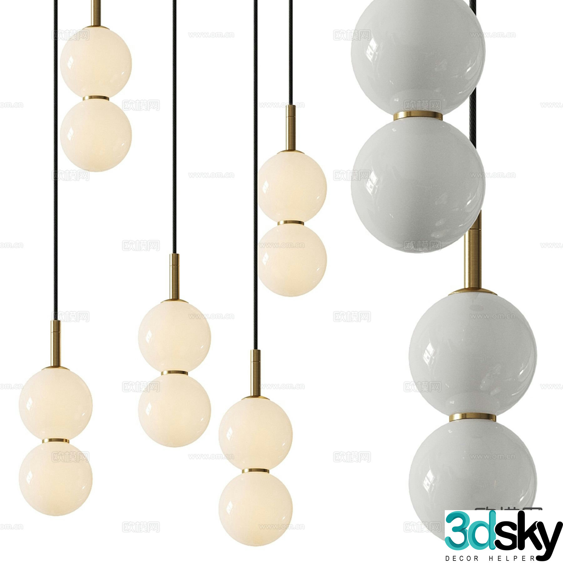 Modern chandelier 3d model