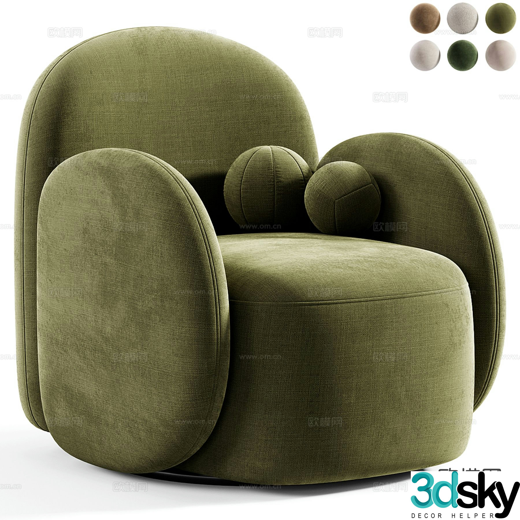 Divan.ru single sofa 3d model