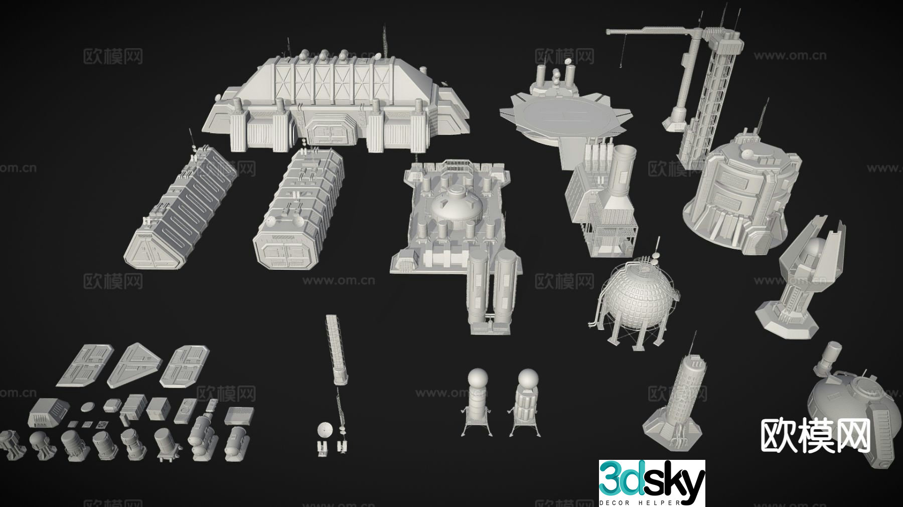 3D model of technological parts