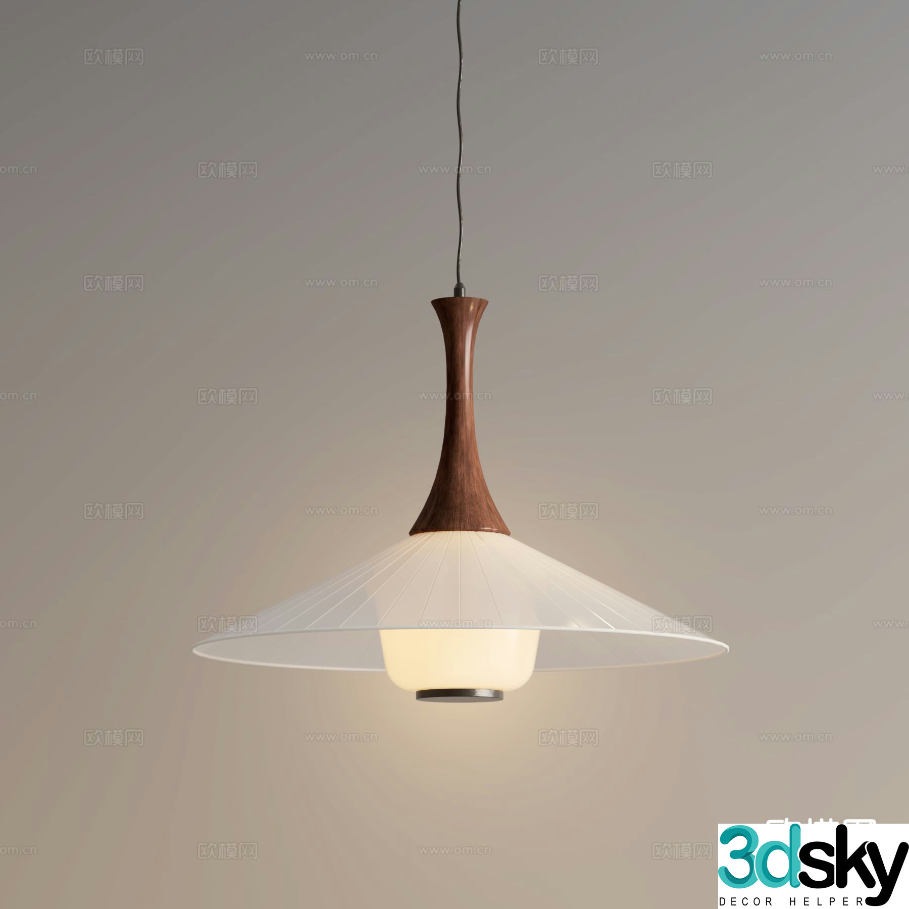 Docos cream style chandelier 3d model
