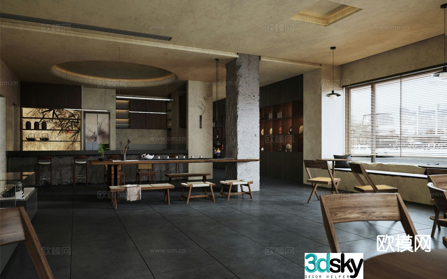 Wabi-sabi style teahouse teahouse 3d model
