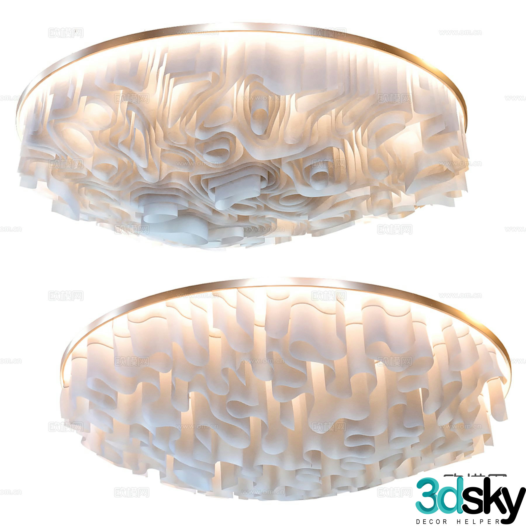 Petal ceiling lamp Art lamp 3d model