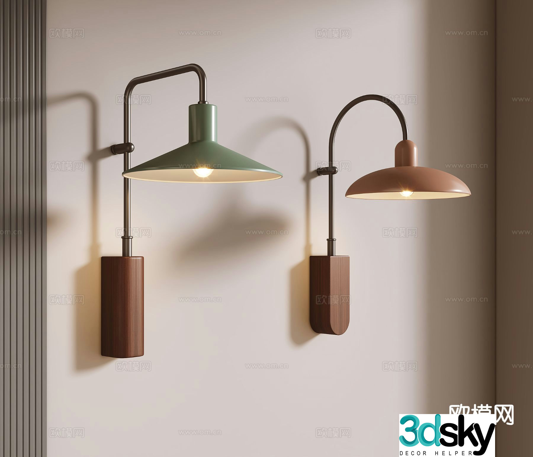 Modern wall light 3d model