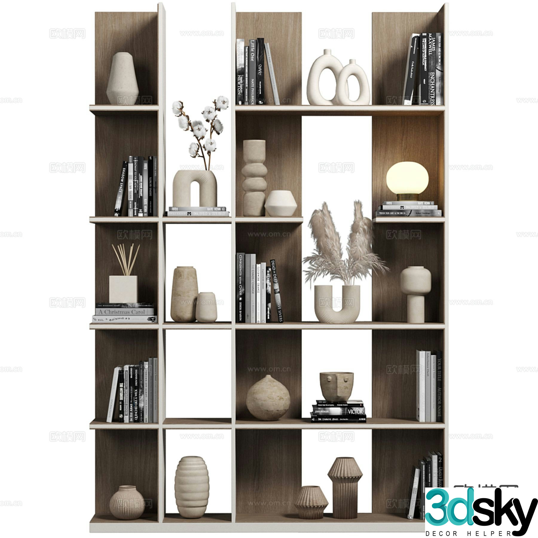 Wasabi Wind Shelf Bookshelf 3D Model