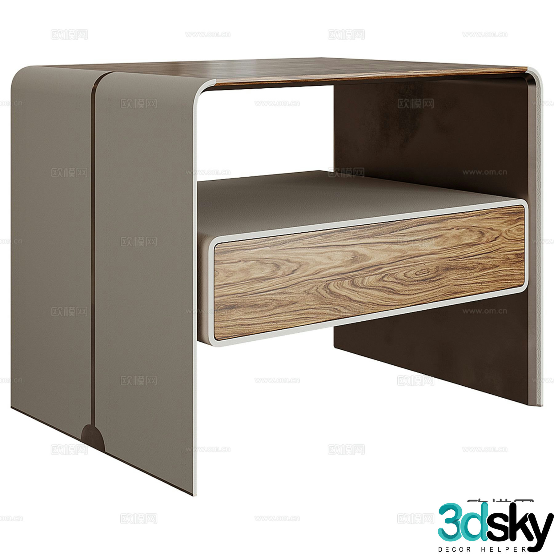 Simple bedside table 3d model