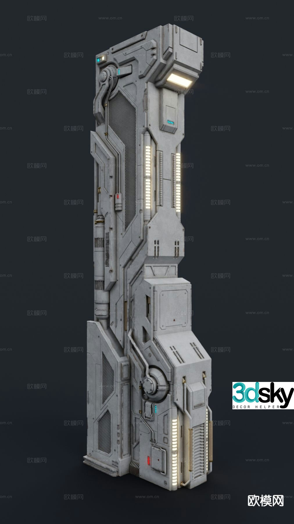 Technology sense column technology equipment 3d model