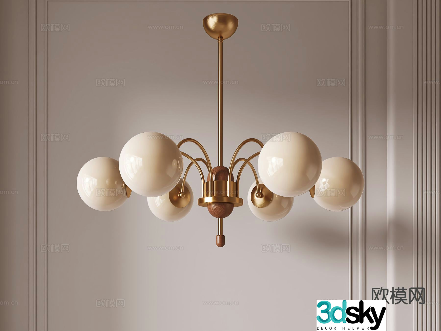 French chandelier hall chandelier 3d model