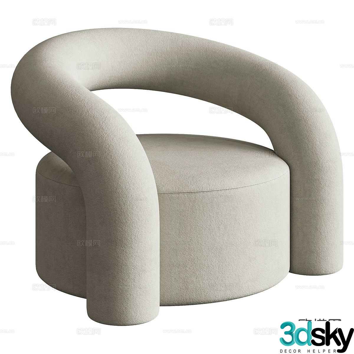 Modern single sofa 3d model