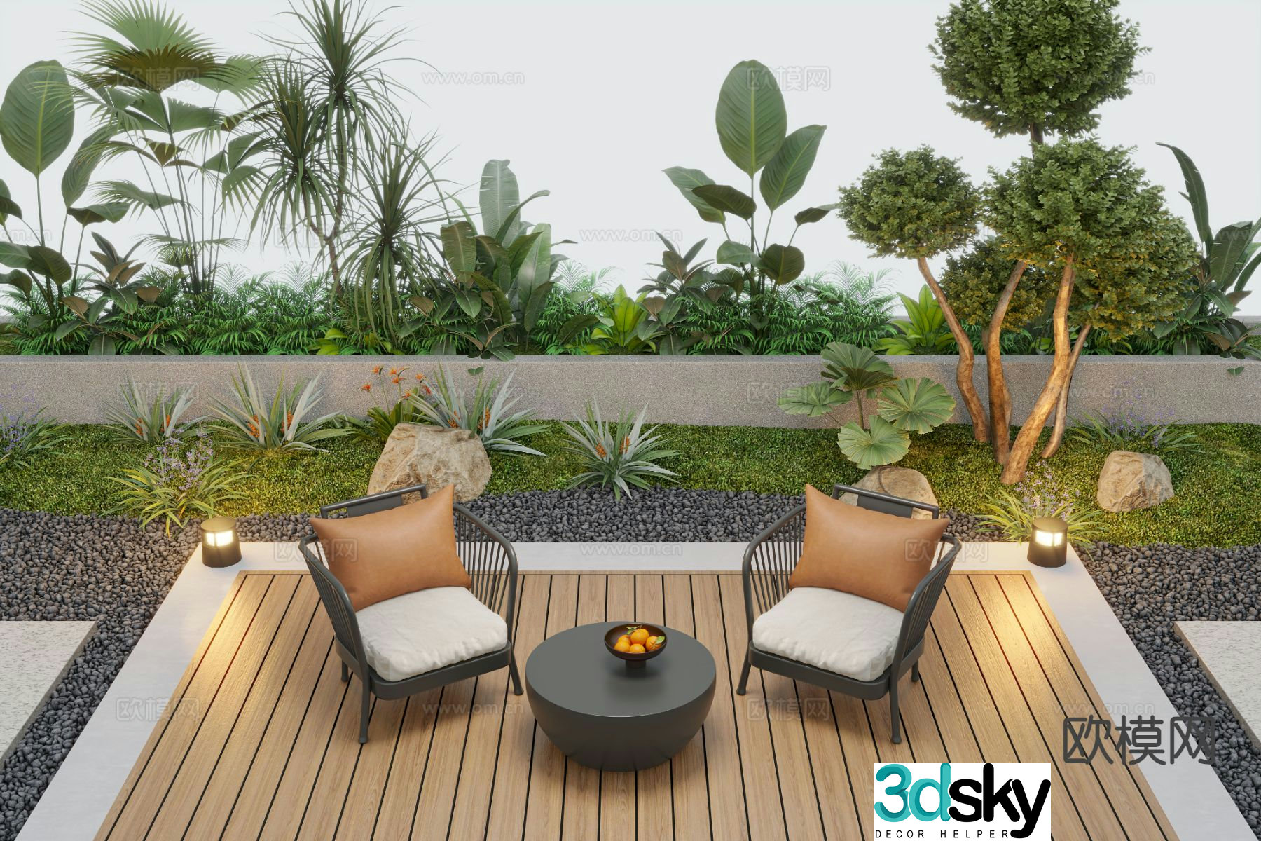 Modern outdoor leisure chair 3d model