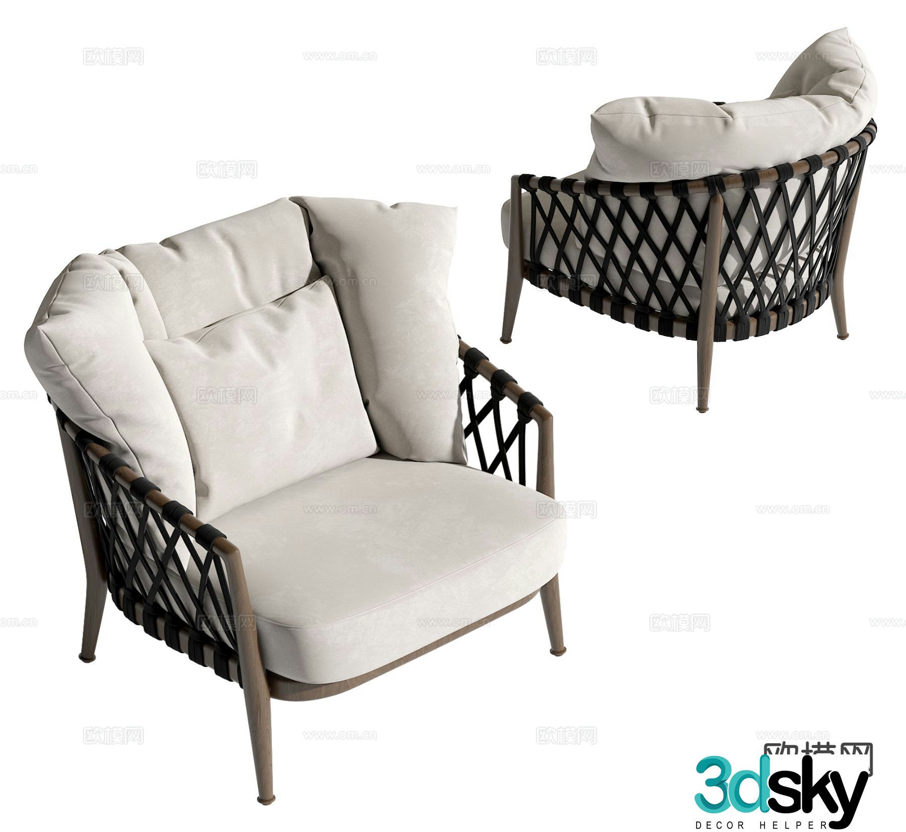 B&B Italia modern lounge sofa 3d model