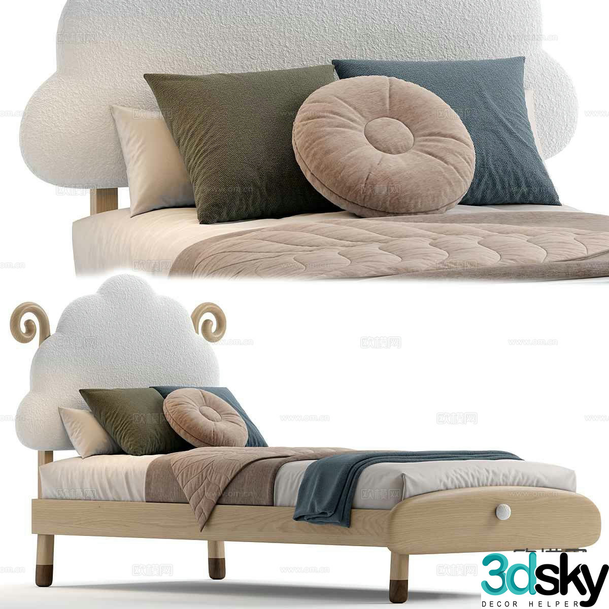 Children’s bed single bed 3d model