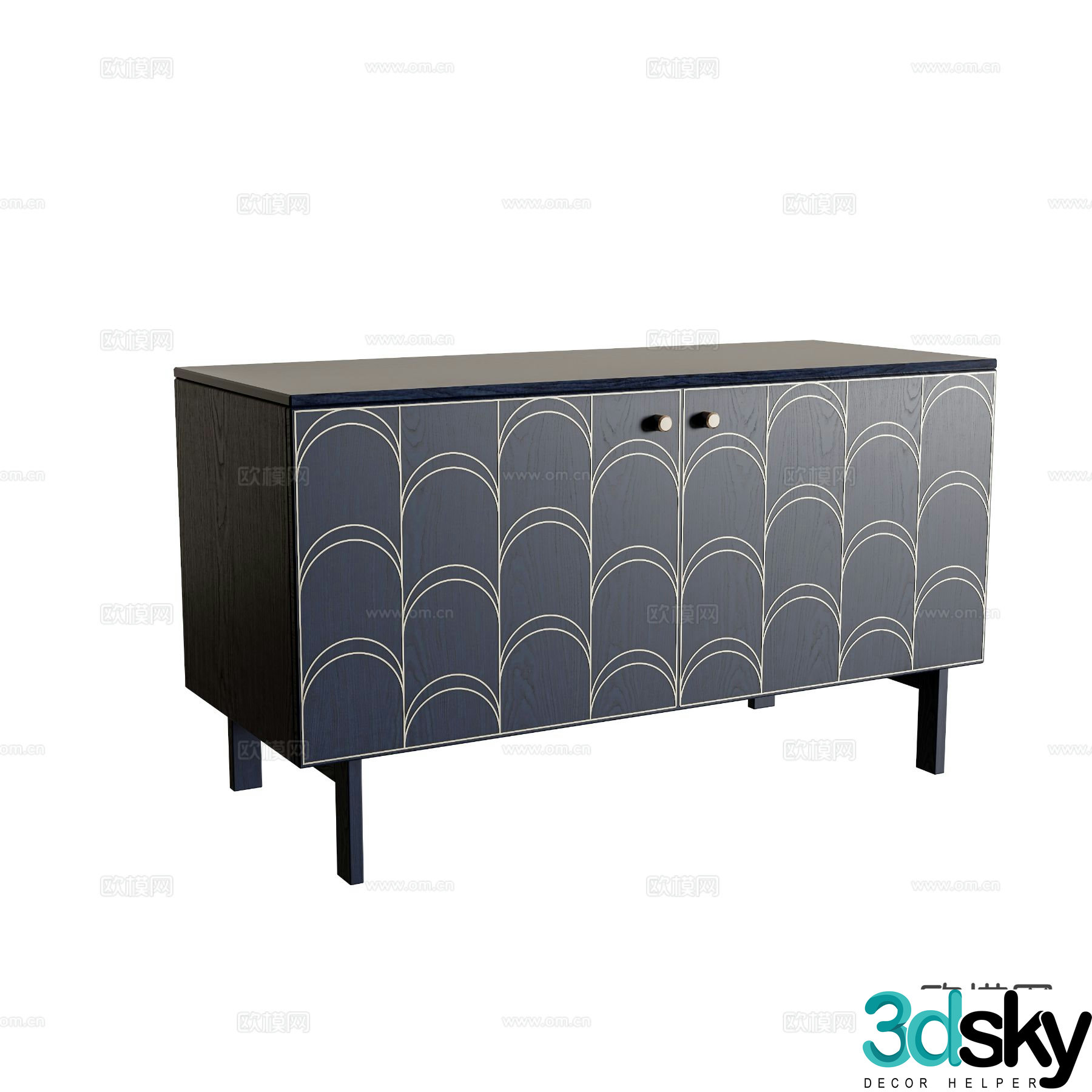 Modern bedside table 3d model