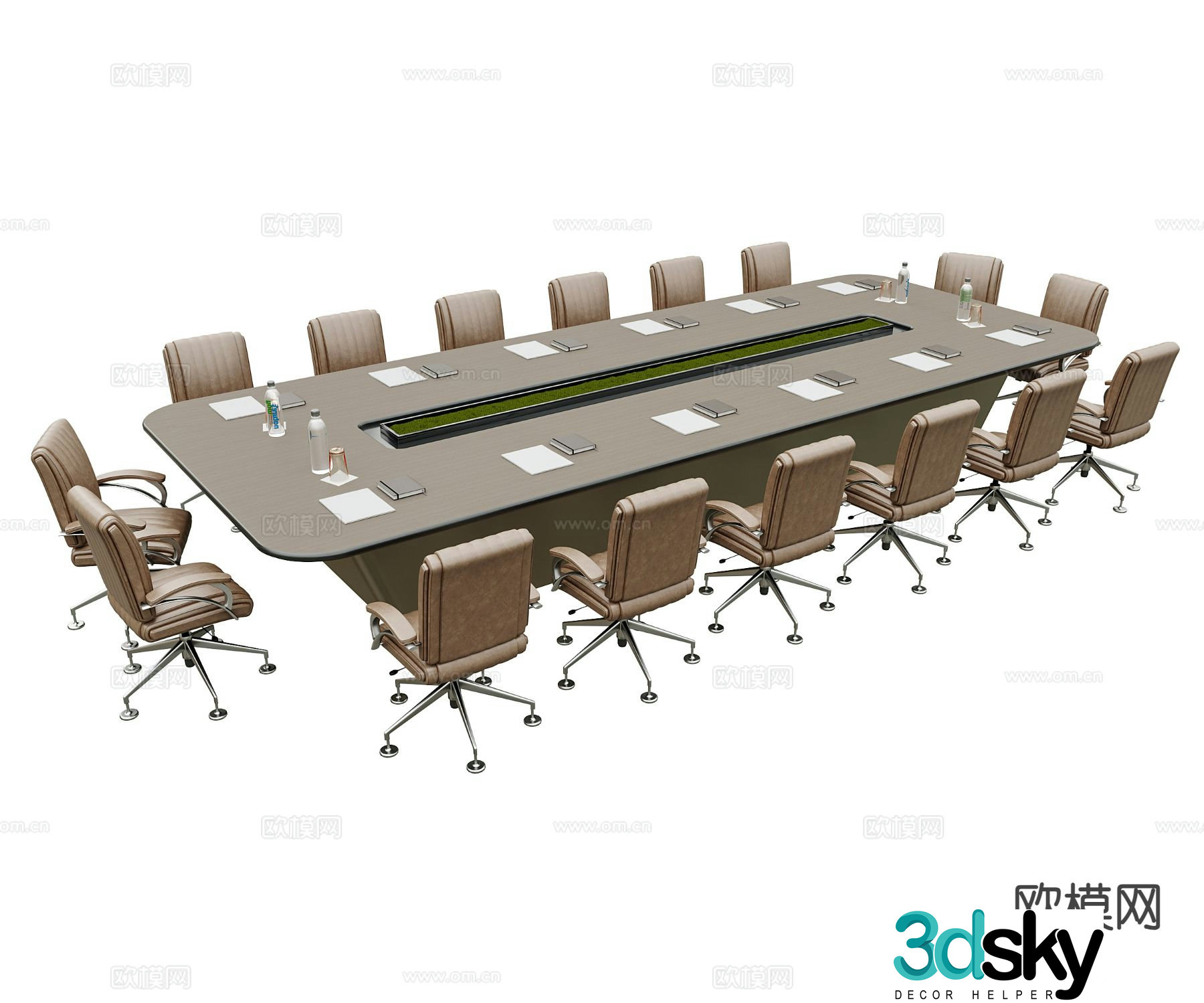 Modern conference table 3d model