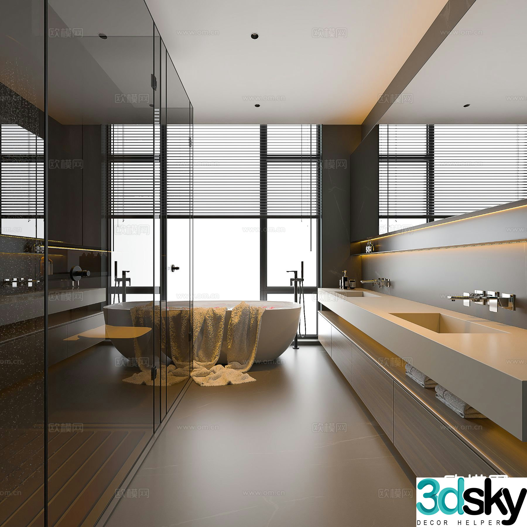 Modern bathroom bathroom 3d model