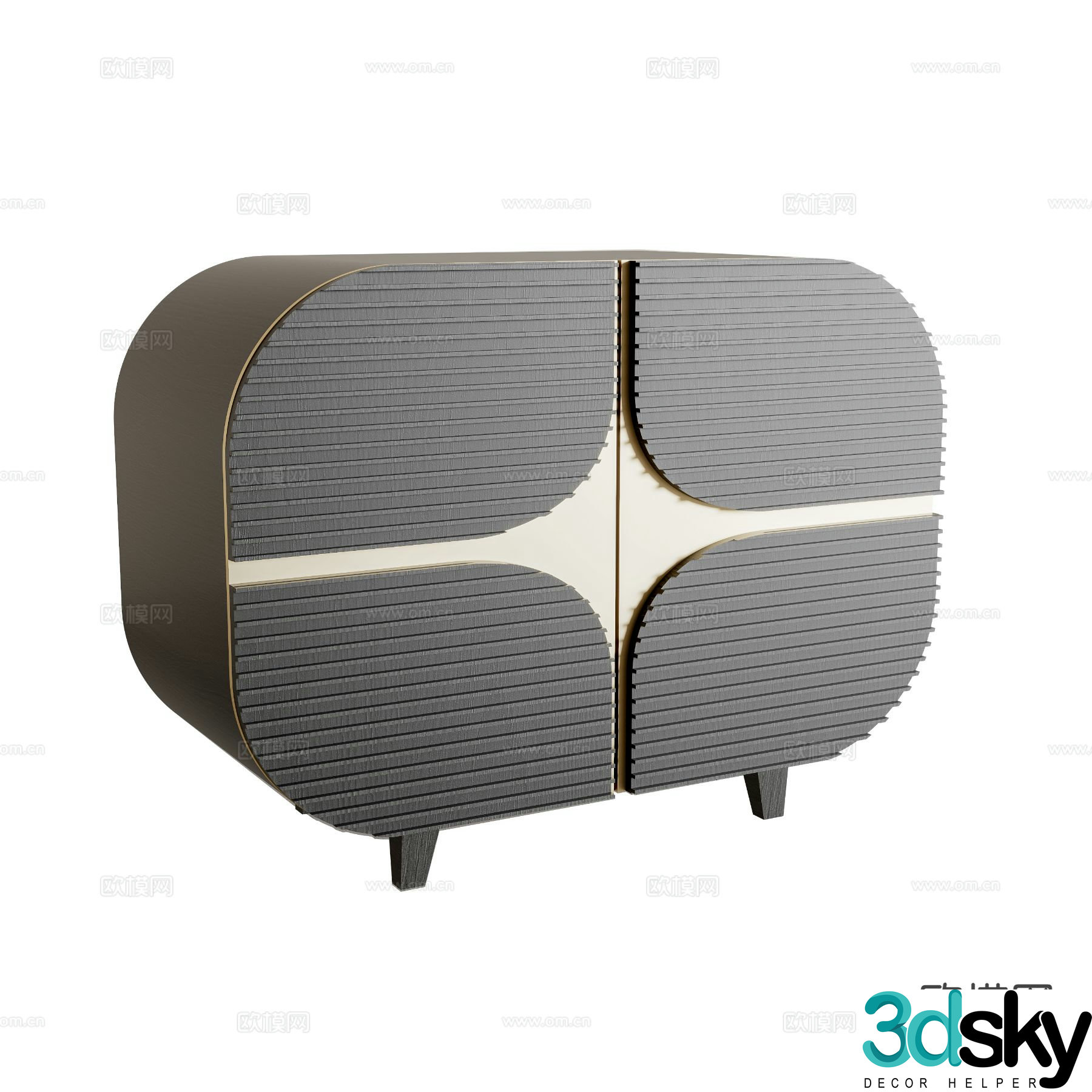 Modern bedside table 3d model