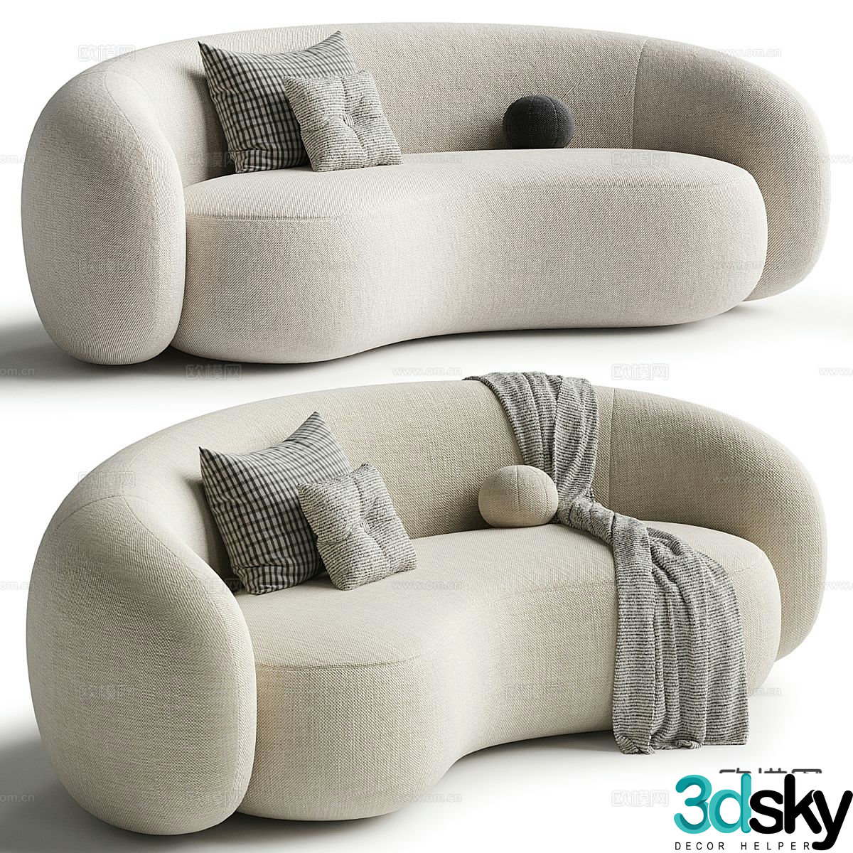 Modern love sofa 3d model