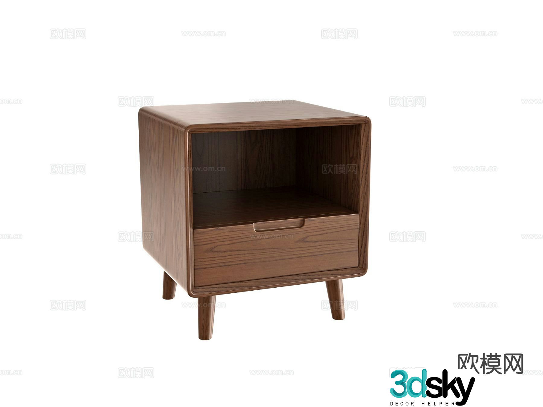 Nordic bedside table 3d model