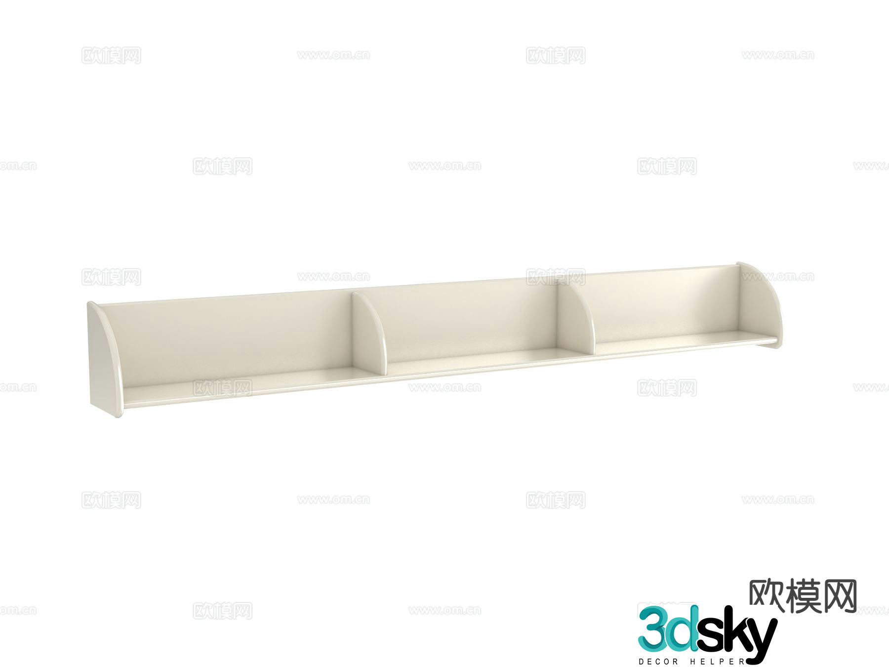 Cream style bed frame 3d model