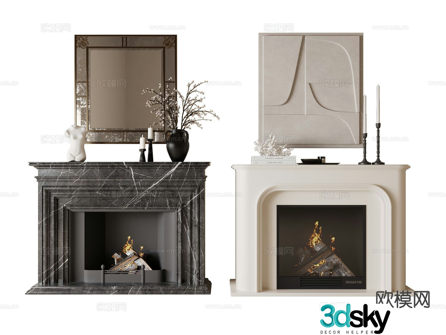 French fireplace 3d model