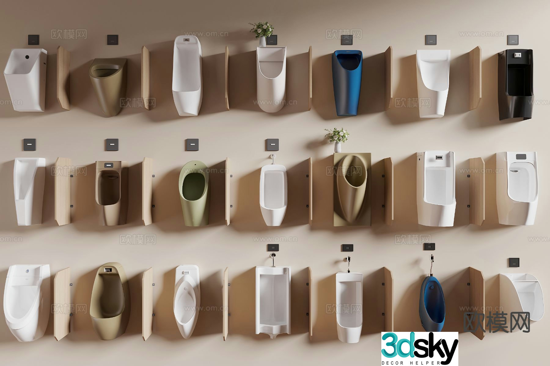Modern urination 3d model