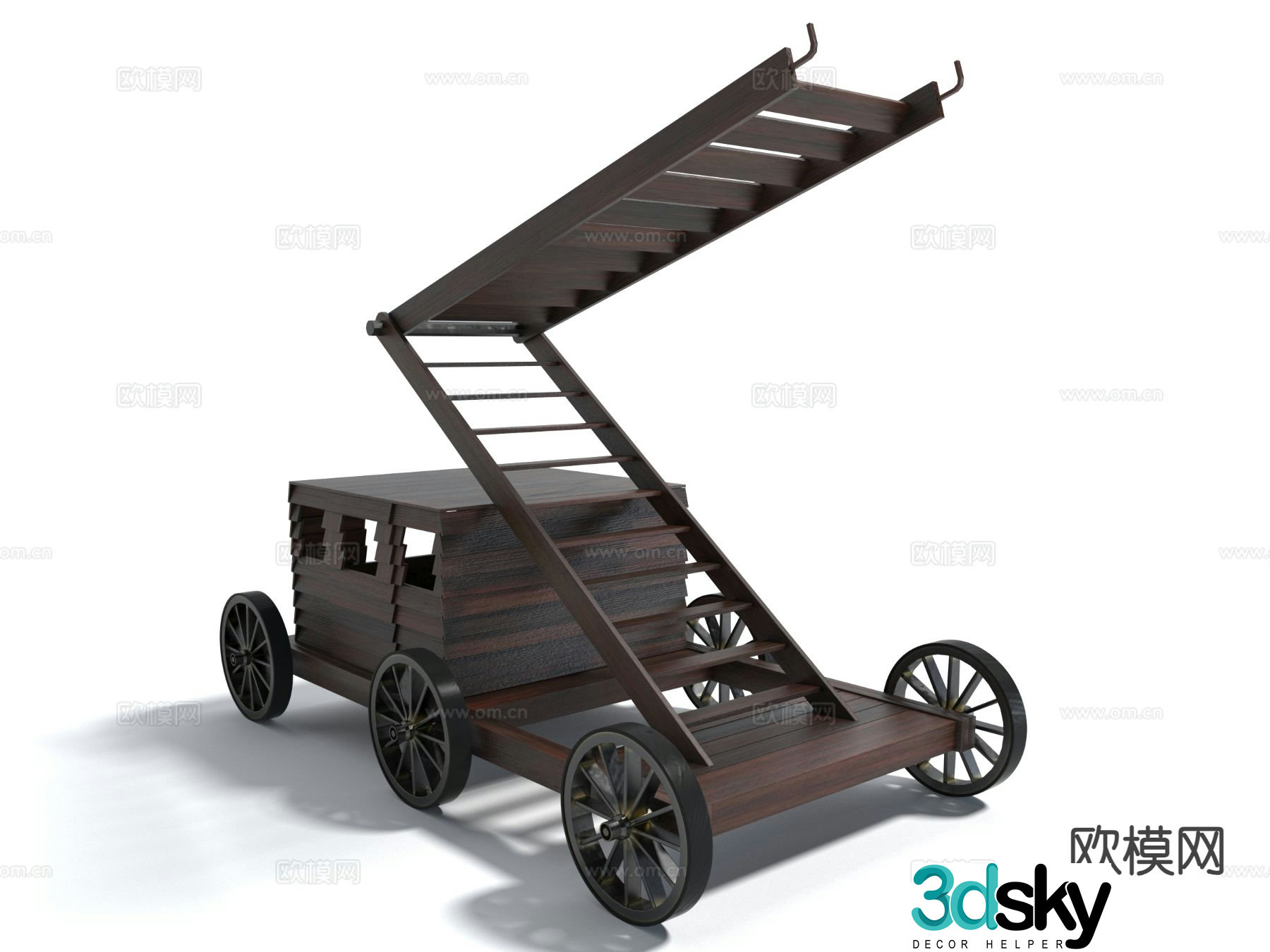 Modern ladder military equipment 3d model