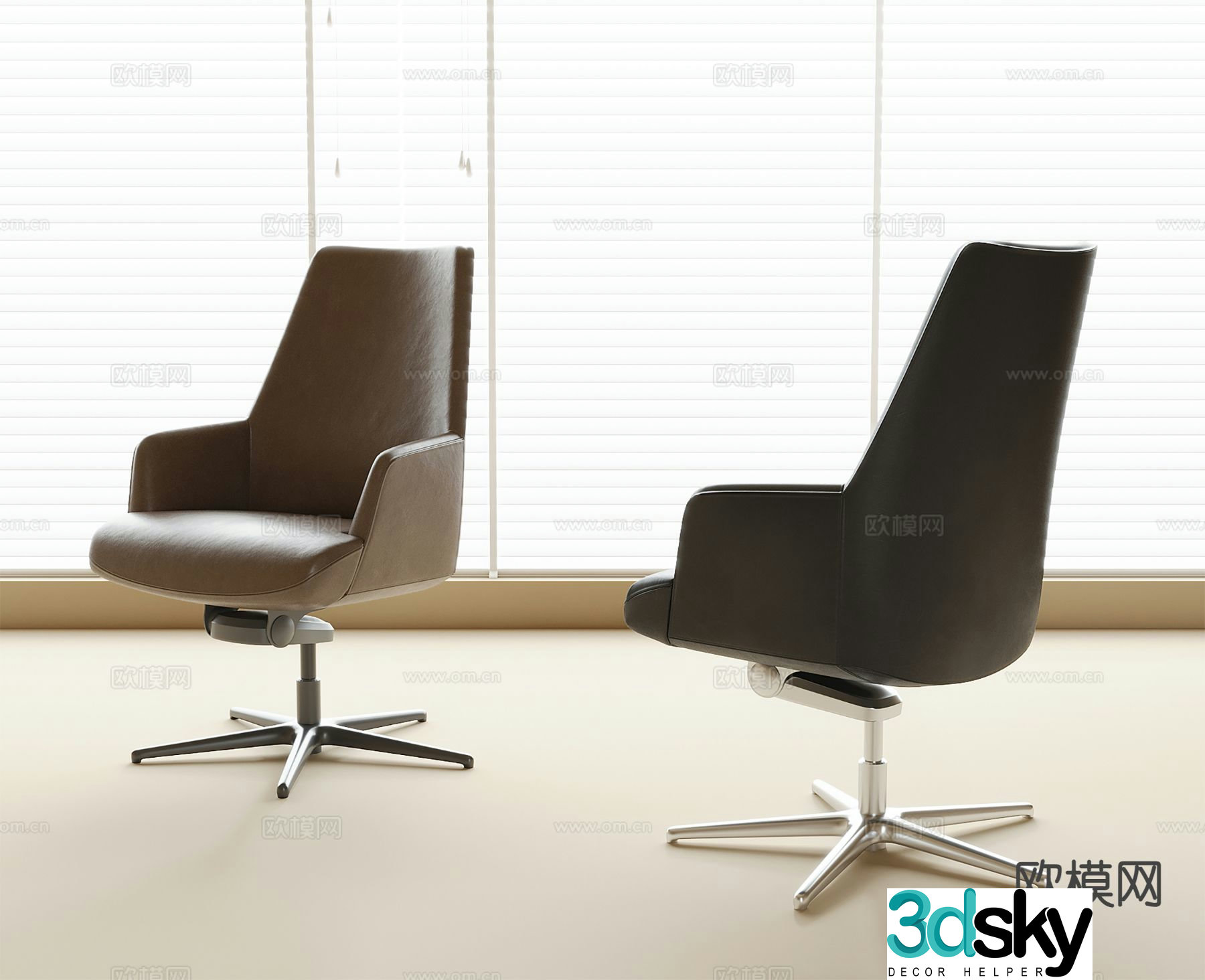 Modern office chair staff chair executive chair 3d model