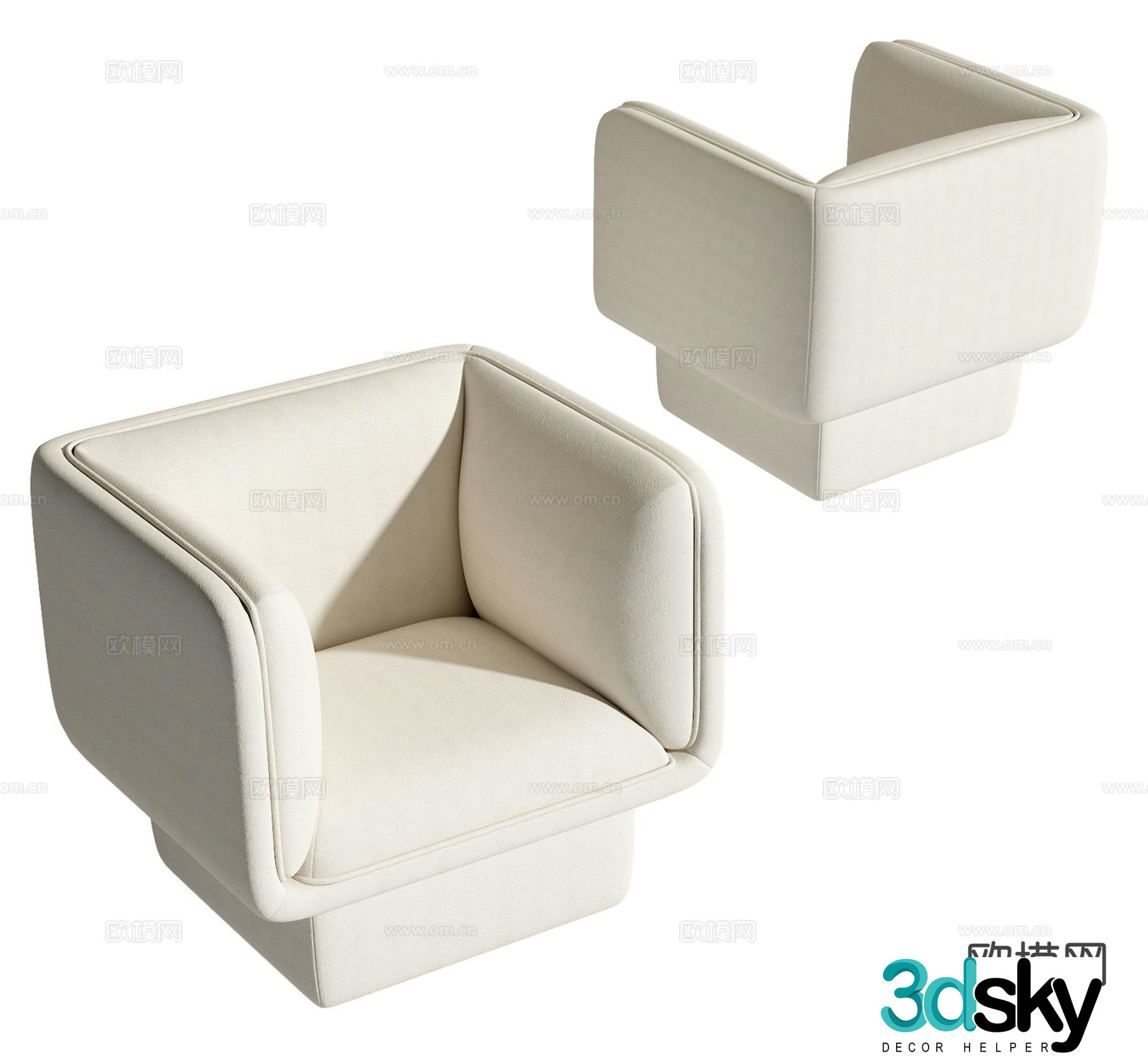 Single sofa leisure sofa 3d model